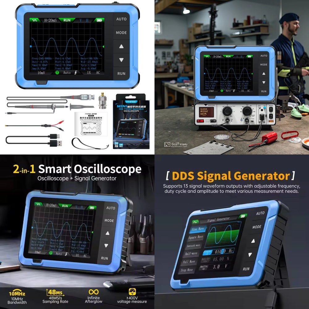 Oscyloskop cyfrowy przenośny 2 – Electronic Repair recenzja i cena